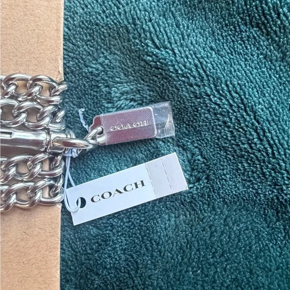 Coach 46” Silver Chain Strap - NWT - Picture 4 of 6